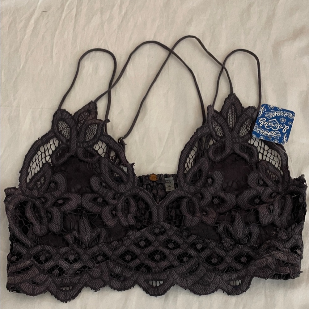 Cute dark purple free people crop top